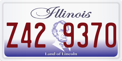 IL license plate Z429370