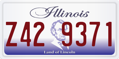 IL license plate Z429371