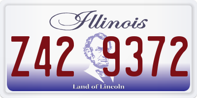 IL license plate Z429372