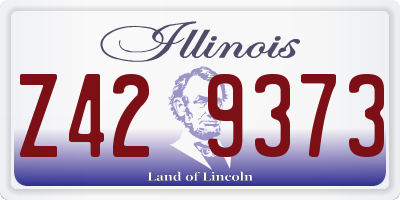 IL license plate Z429373