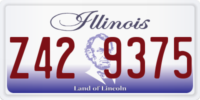 IL license plate Z429375