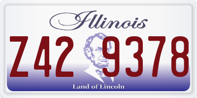 IL license plate Z429378