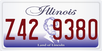 IL license plate Z429380
