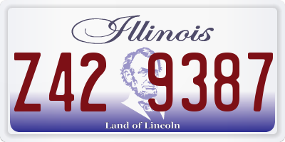 IL license plate Z429387