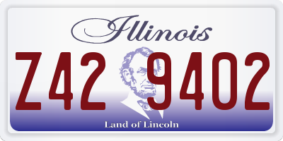 IL license plate Z429402