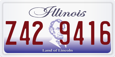 IL license plate Z429416