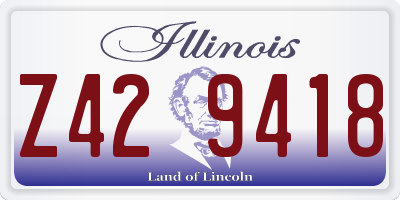 IL license plate Z429418