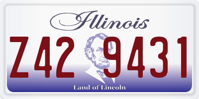 IL license plate Z429431