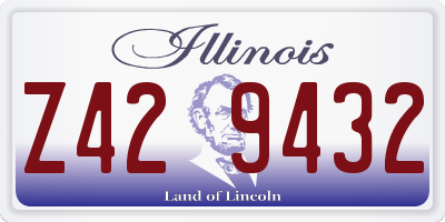 IL license plate Z429432