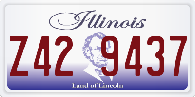 IL license plate Z429437
