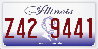 IL license plate Z429441