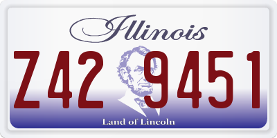 IL license plate Z429451