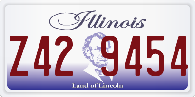 IL license plate Z429454