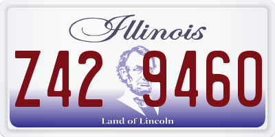 IL license plate Z429460