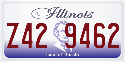 IL license plate Z429462
