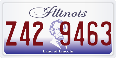 IL license plate Z429463