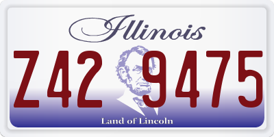IL license plate Z429475