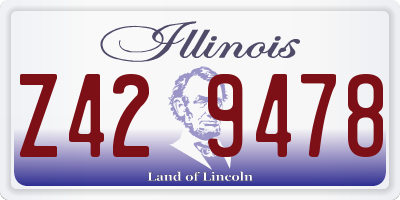 IL license plate Z429478