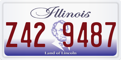 IL license plate Z429487