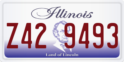 IL license plate Z429493