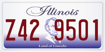 IL license plate Z429501