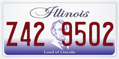 IL license plate Z429502