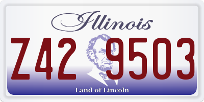 IL license plate Z429503
