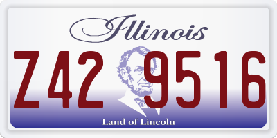 IL license plate Z429516