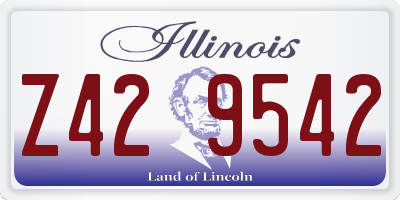 IL license plate Z429542