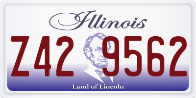 IL license plate Z429562