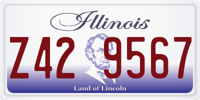 IL license plate Z429567
