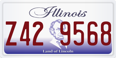 IL license plate Z429568