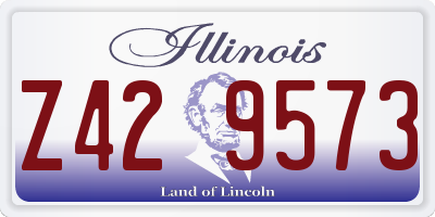IL license plate Z429573