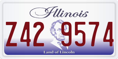 IL license plate Z429574
