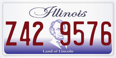 IL license plate Z429576