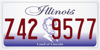 IL license plate Z429577