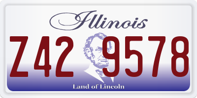 IL license plate Z429578