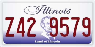 IL license plate Z429579