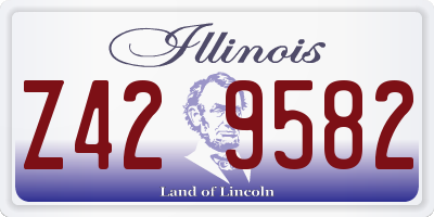 IL license plate Z429582