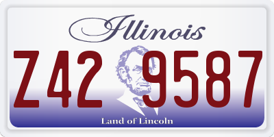 IL license plate Z429587
