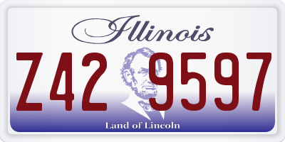 IL license plate Z429597
