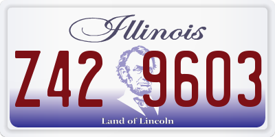 IL license plate Z429603