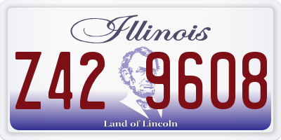 IL license plate Z429608