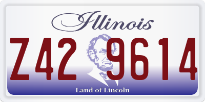IL license plate Z429614