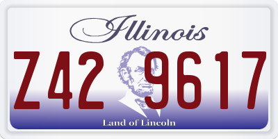 IL license plate Z429617