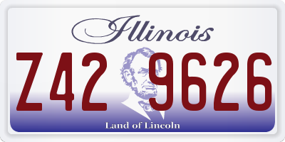IL license plate Z429626