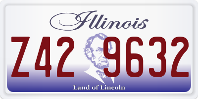 IL license plate Z429632