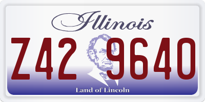 IL license plate Z429640