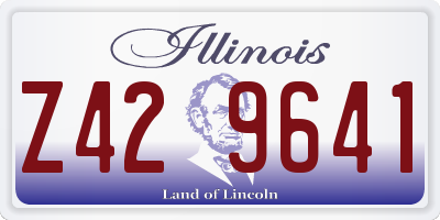IL license plate Z429641