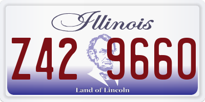 IL license plate Z429660